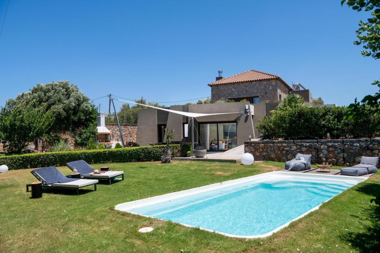 Lithari Luxury Villa With Private Pool, Your Perfect Retreat, Crete Agios Nikolaos  Ngoại thất bức ảnh
